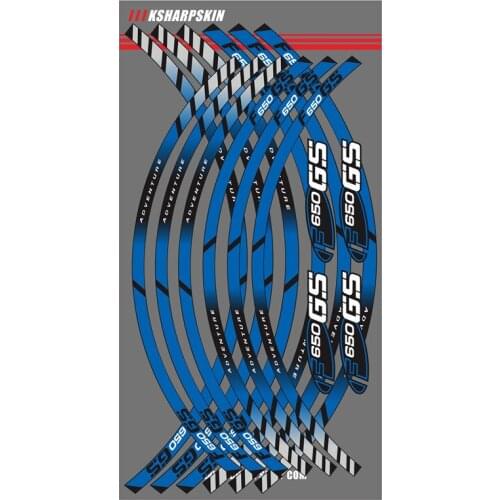 12 X Thick Edge Outer Rim Sticker Stripe Wheel Decals For BMW F650GS f650 gs pegatina rueda moto