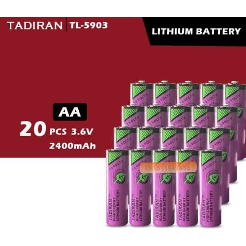 20pcs Original New TADIRAN TL-5903 ER14500 14505 3.6V AA PLC Lithium Battery Free Ship