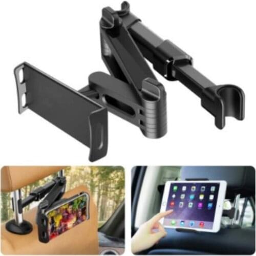 360 Rotating Car Phone Holder Creative Telescopic Car Rear Pillow Tablet Headrest Mounting Bracket for Phone Tablet 4.7-12 Inch