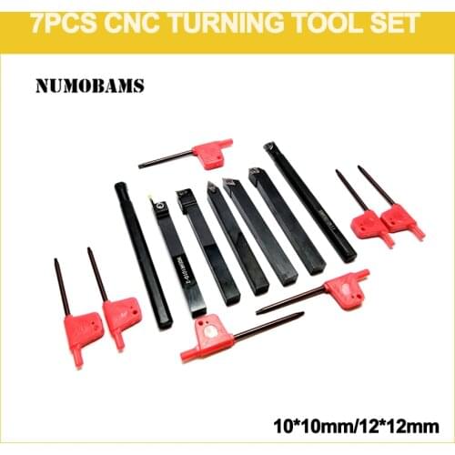 Free Shipping!/7pcs CNC turning tool set with insert WM210 Lathe cutting tool set/10*10mm 12*12mm size