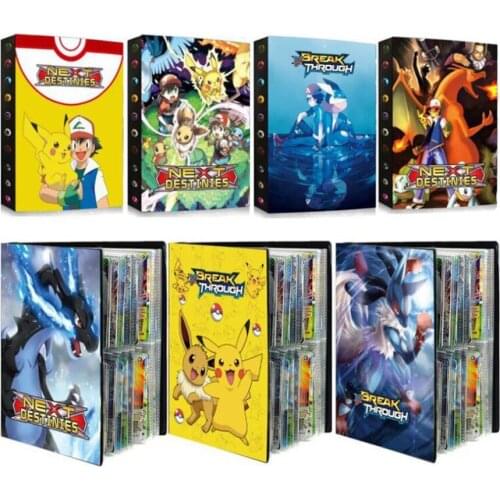 Pokemon Cards Holder 120 Pockets High Capacity Game Card Collection Book Cartoon Pictures Board Game Storage Album