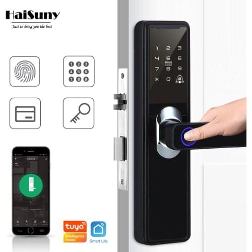 2021 Tuya APP Fingerprint Lock Fingerprint Password IC Card Unlock Family Security Tuya Smart Lock Hotel Electronic Door Lock