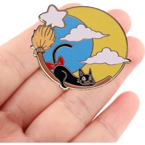 DZ2192 Japanese Anime Cat Figures Enamel Pins Badge Brooch Backpack Bag Collar Lapel Decoration Jewelry Gifts for Friends