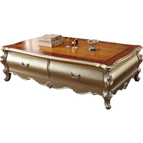 European coffee table square tea table French champagne storage tea table furniture export