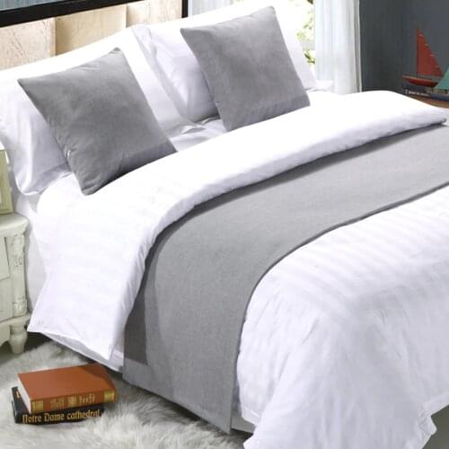 RAYUAN Cotton Line Solid Color Blanket Bedspread Bed Runner Throw Home Hotel Bedroom Bedding Decor Bed Tail Towel Protector