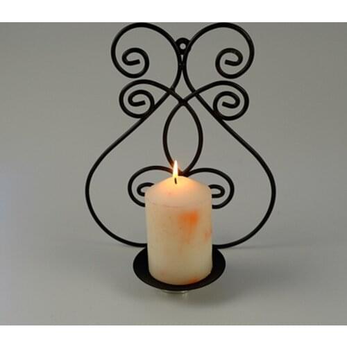 Moro Candle Holder Metal Candlestick Wall Candle Holder Geometric Tealight Wedding Home Decor 3D European Retro Love-shaped XX