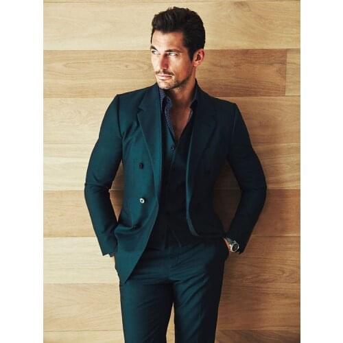 Latest Coat Pant Designs Green Groom Men Suit Slim Fit 3 Piece Tuxedo Custom Suit Prom Blazer Terno Masculino Jacket+Pant+Vest j