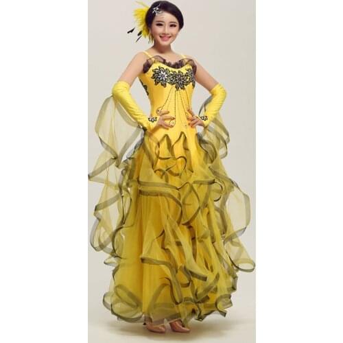 New Arrival of Adult Ballroom Dance Dress for Performance and Competition Modern Costume Tango Dress A0084