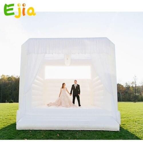 2021 Popular Bouncer Inflatable Wedding Bouncy Castle Commerical Grade Jumping White Bounce House For Party Wedding Event