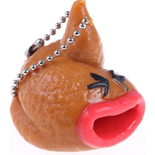 New Funny Poop Keychains Emoticon Toy Pop Out Tongues Novelty Fun Little Tricky Prank Antistress Toy For Kids Or Children