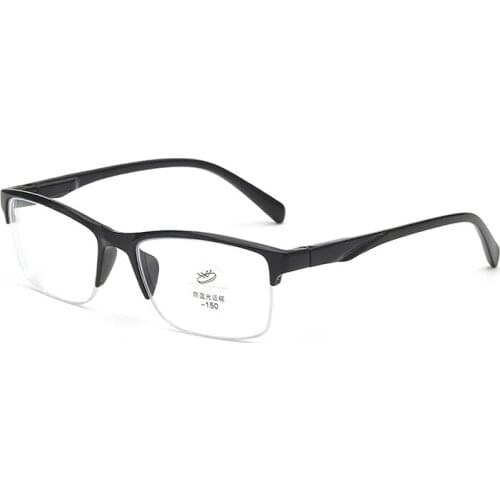 Anti Blue Ray Finished Myopia Glasses for Women Men Semirim Black Nearsighted Glasses Students Computer shortsighted Eyeglasses