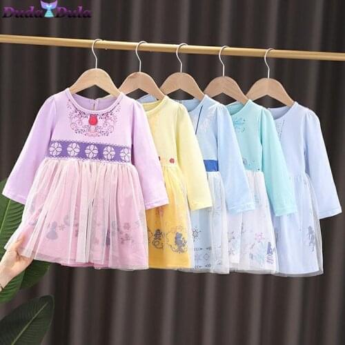 Toddler Kids Baby Girl Autumn Dress Long Sleeve Cotton Party Casual Dress Dresses For Girls Girls Clothing 2 to 8 Years