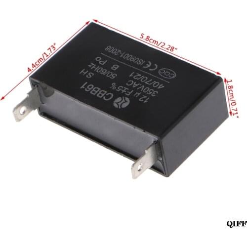 Drop Ship&Wholesale Black 12uF Generator Capacitor Generator CBB61 12uF 50/60Hz 350VAC Fan Motor APR29