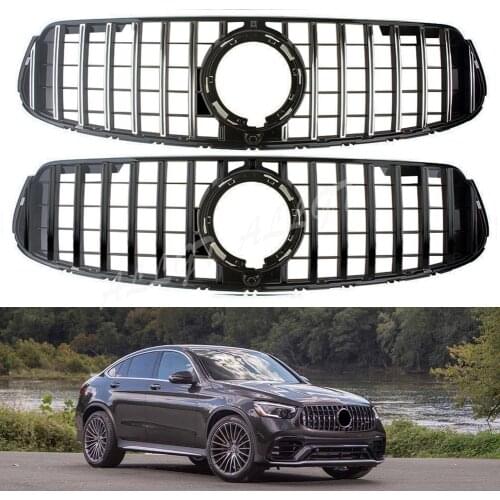 Front Racing Billet Bumper Grille Upper Facelift Grill For Mercedes Benz X253 W253 GLC Class 2020 2021 Deluxe