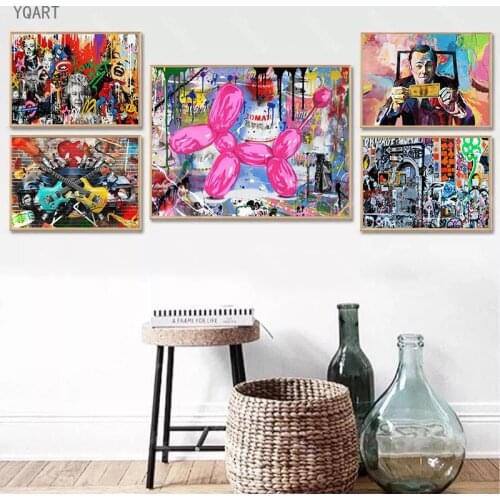 Modern Graffiti Street Artwork Abstract Canvas Paintings on The Wall Art Posters and Prints Decorative Picture Living Room Decor