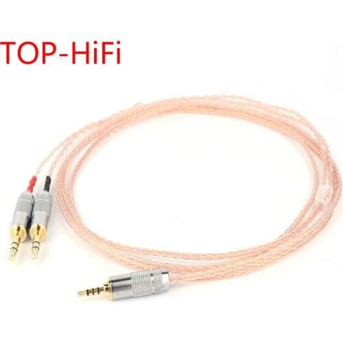 TOP-HiFi 4.4 3.5 2.5mm TRRS Balanced 8 core Litz braid Headphone Upgrade Cable for MDR-Z7 Z7M2 MDR-Z1R D600 D7100 Headphones