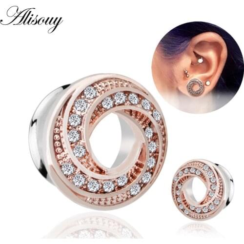 Alisouy 1 Pair ear Tunnel Plug Expandar Piercing Jewelry novelty bread shape tunnel ear jewelry ear plugs ear gauges 6-16mm