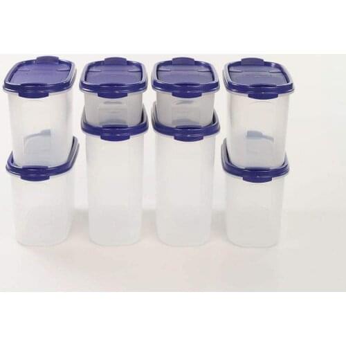 Tupperware Oval Series Dry Food Storage Container 1,7L(2)+ 1,1L(4)+ 500ml(2) Blue Modular