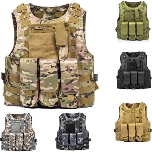 Outdoor Hunting Vest Amphibious Tactical Vest with Sponge Plate Carrier Anti-Scratch Wear-Resistant Airsoft Vest Tactical Gear