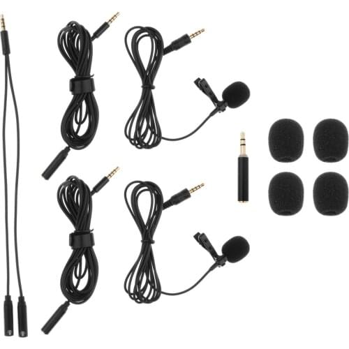 Universal Mini Microphone Portable Wired Clip-on Lapel Lavalier 3.5mm External Hands-free Microphone For Smartphone PC Laptop