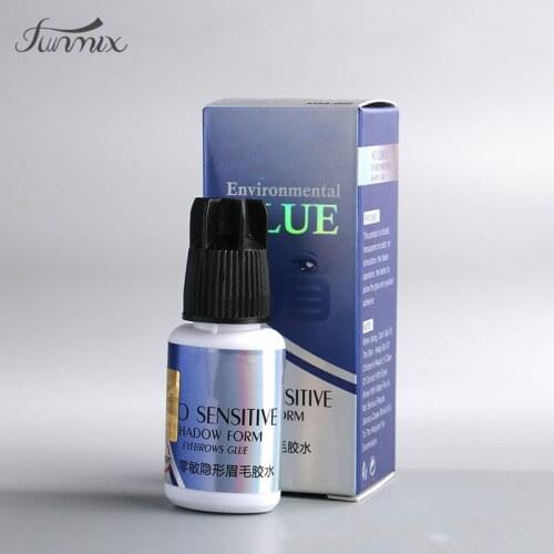 10ml Professional Medical Grade Eyebrow Extension Glue strong clear eyebrow glue tasteless and non-irritating keep 30days