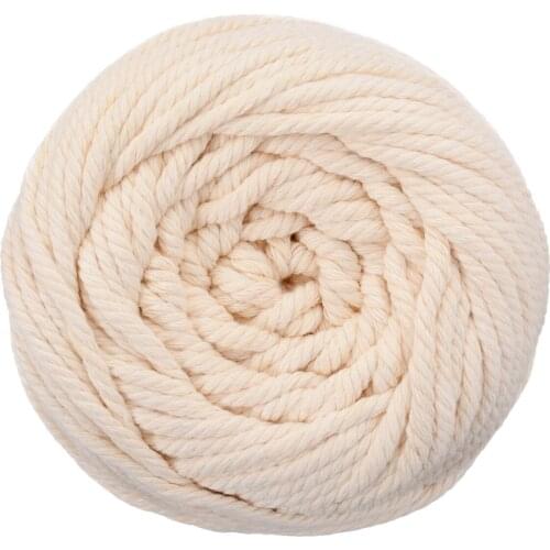 100M/bundle Natural Beige Cotton Rope Roll 4mm Cotton Macrame Rope Soft Twist Craftsmans Handmade DIY Thread Cotton Cords