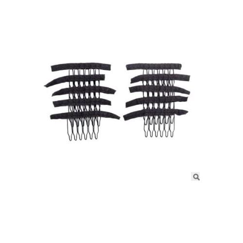1000pcs/lot 6/7 Tooth Black Hair Extension Clips Wig Accessories Mesh Hat Clip Net Cap Comb Hair Care/styling HA461