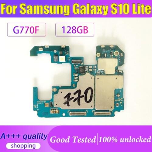128GB Original Logic Main Board Motherboard For Samsung Galaxy S10 Lite Motherboard G770F IMEI Unlocked With Full Chips