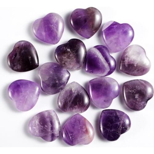 15pcs 2cm Love Stone Crystal Heart-shaped Stone Natural Rose Quartz Gemstone Crystal Healing Chakra Reiki Craft Fun Toys