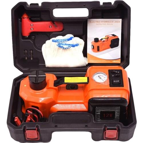 5T Car Jack Electric Hydraulic Protable Tire Lifting Repair Mechanical Tools Inflator Flashlight Safe Hammer CN Factory