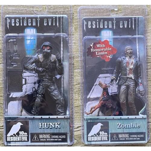 7" NECA Hunk Video Game 10 th anniversary Zombie Removable Limbs Action Figure Toys