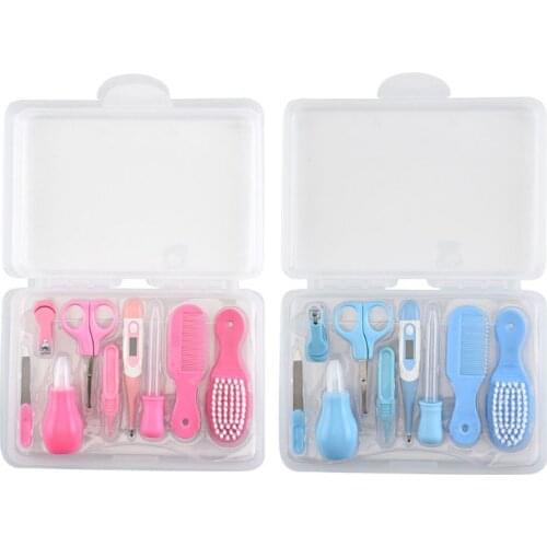 9pcs/Set Newborn Baby Kids Nail Hair Thermometer Grooming Brush Kit