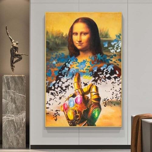 Abstract Mona Lisa Watercolour Fine Art Painting Gift Posters And Prints Canvas Wall Picture Cuadros For Living Room Decoration