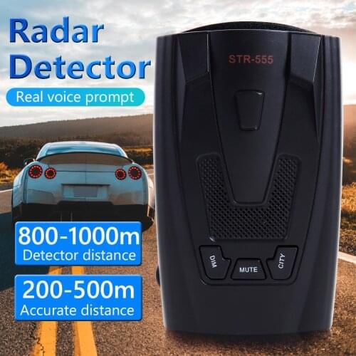 Car Radar Detector English Russian Thai Voice Auto Vehicle Speed Alert Alarm Warning X K Anti Radar Car Detector Accessories