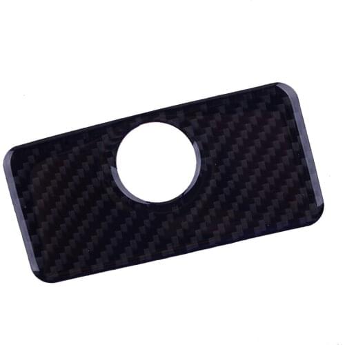 Car Black Carbon Fiber Co-Pilot Glove Storage Box Handle Cover Trim Fit For Chevrolet Camaro 2016 2017 2018 2019 2020