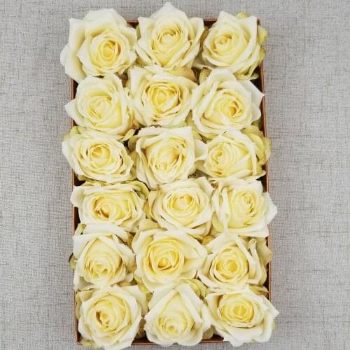 1pc Artificial Flower Silk Rose Flower Head for Wedding Party Home Decoration DIY Wreath Gift Box Scrapbook Craft