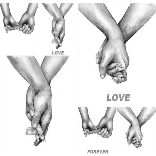 Eternal Love Diamond Painting 5D DIY Full Square Mosaic Couple Hold Hands Text Art Diamond Embroidery Cross Stitch Decor Gift