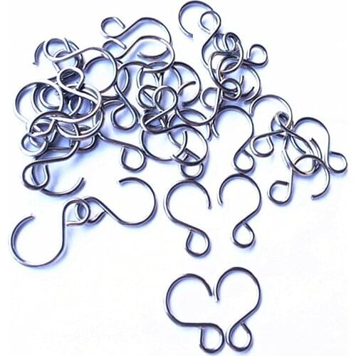 Top Quality 100pcs/lot Chrome Plated Steel Round Hooks For Hanging Bead Curtain Accessories Lighting & Curtain Metal Connectors