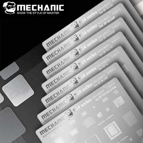 MECHANIC BGA Reballing Stencil for iPhone XR XS X 8 8P 7 7P 6S 6SP 6 6P 5S Motherboard IC Chip CPU Soldering Net