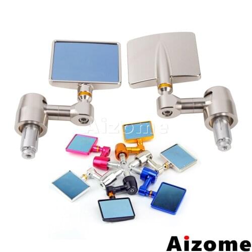 Motorcycle Adjustable 7/8" 1" Handle Bar End Rear View Side Mirrors For Honda Yamaha Suzuki Kawasaki Street Bike Chopper Cruiser