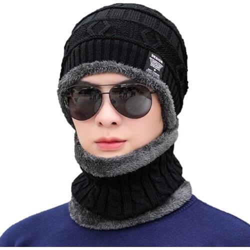 2020 New Winter Skullies Beanies for women men Wool Scarf Caps Balaclava Mask Gorras Bonnet Knitted Hat