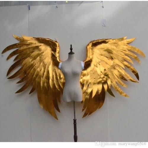 New fashion Big size gold angel wings beautiful photo shooting props wedding party decorations supply