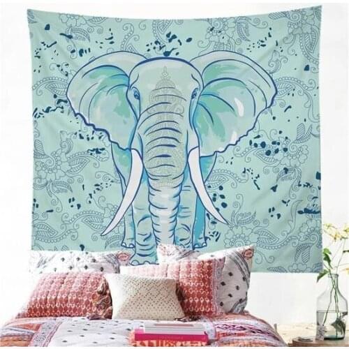 2021 New Printed Tapestry Multiple Types Elephant Printed Wall Hanging Tapestry Polyester Tapestry