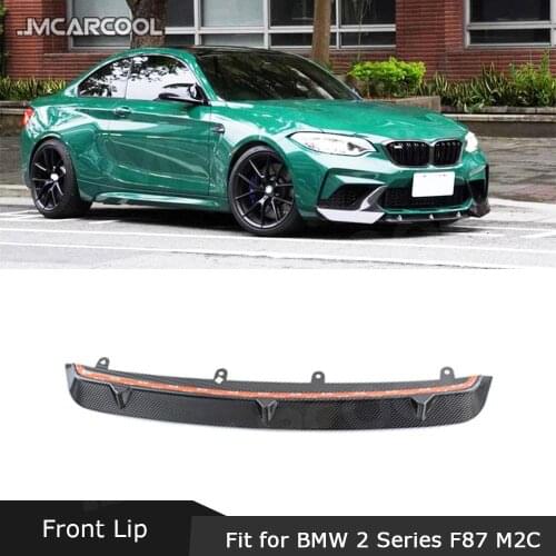 Carbon Fiber Material Front Bumper Lip Chin Spoiler Flaps Apron For BMW 2 Series F87 M2 M2C Competition 2018 2019 2020