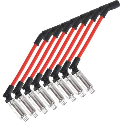 8 Pcs Master 10Mm Racing Performance Spark-Plug Wires For G m Suburban Corvette Silverado 1500-2500 99-06 Ls1 Vortec 4.8L 5.3L