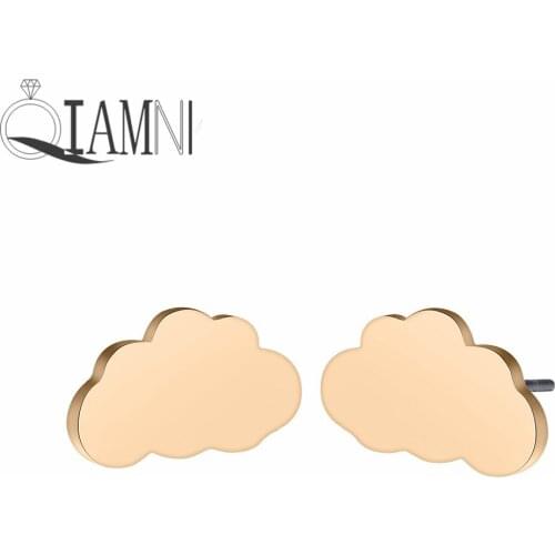 QIAMNI Trend Creative Fun Cloud Stud Earrings Cute Cloud Ear Studs Funny Party Jewelry Gift Jewelry Gift Femme Pendientes Bijoux