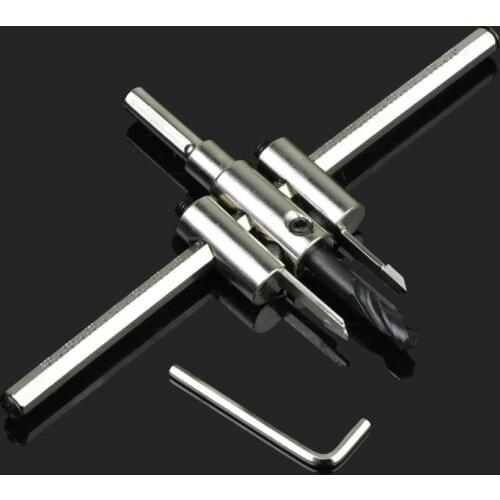 Woodworking Reamer 30-300mm Adjustable Metal Wood Circle Hole Saw Drill Bit Cutter Kit DIY Tool