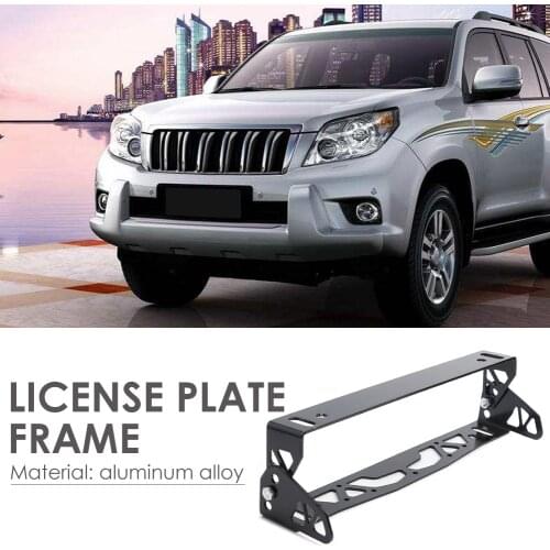 Adjustable Tilt Car License Plate Bracket Kit Installa Remove Convenient Simple Aluminum Number Plate Holder