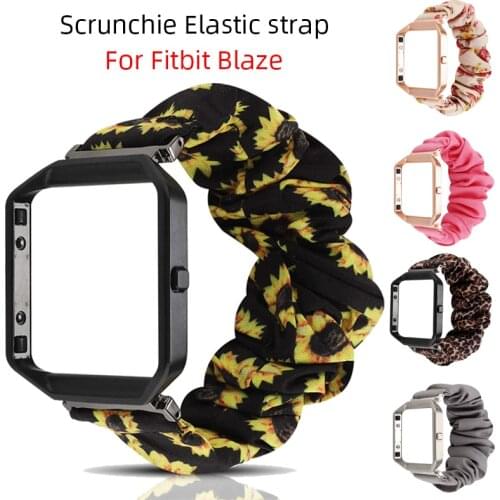 Scrunchie Elastic Strap for Fitbit Blaze Watch Band Bracelet Adjustable Classical Wrist Strap Replacement Nylon Sport Watch Loop