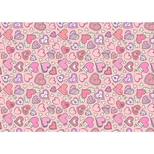 Pink Hearts Photo Background Computer Printed Photocall Backdrop Photography Props for Wedding Lovers Valentines Day Photoshoot